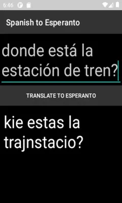 Spanish to Esperanto Translator android App screenshot 2