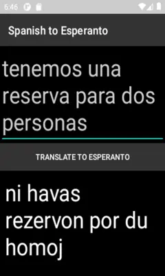 Spanish to Esperanto Translator android App screenshot 3