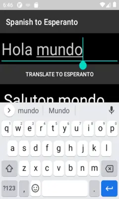 Spanish to Esperanto Translator android App screenshot 4